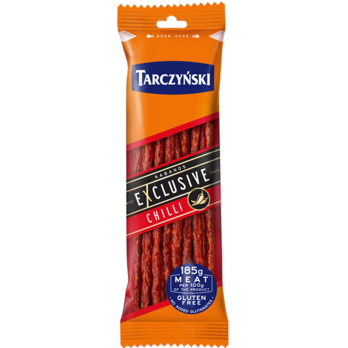 TARCZYNSKI CHILLI Hot Smoked Cabanossi Sausages 105g