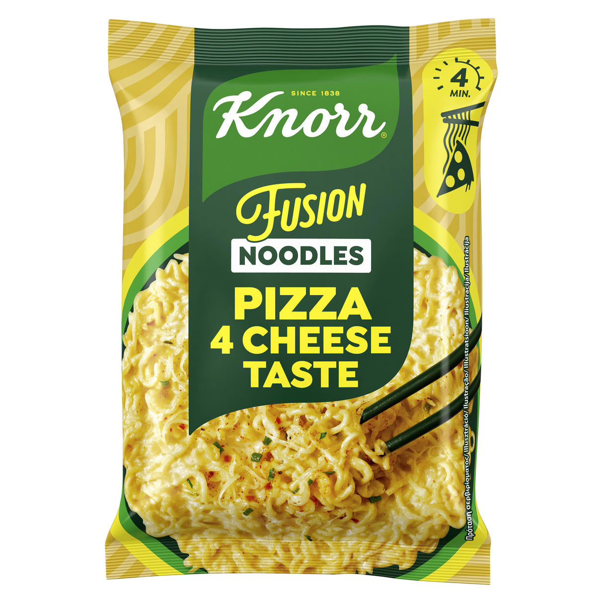 KNORR Fusion Pizza 4 Cheese Taste Instant Ramen Noodles 4 x 64g