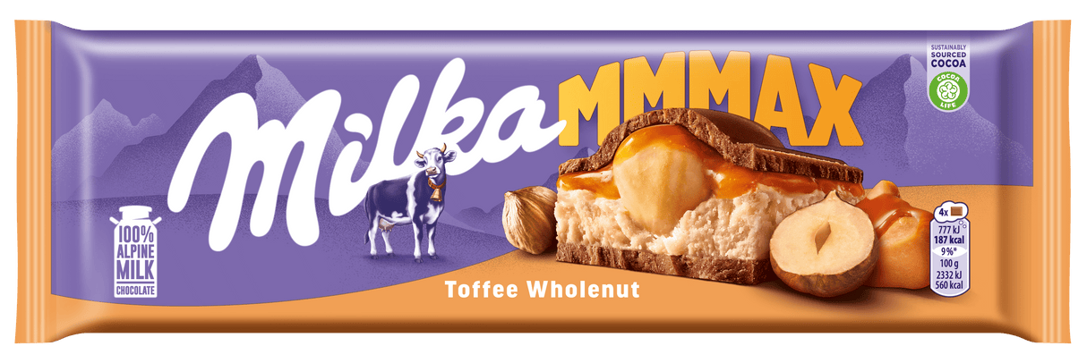 MILKA MMMAX Toffee Wholenut Flavor Chocolate Bar 300g