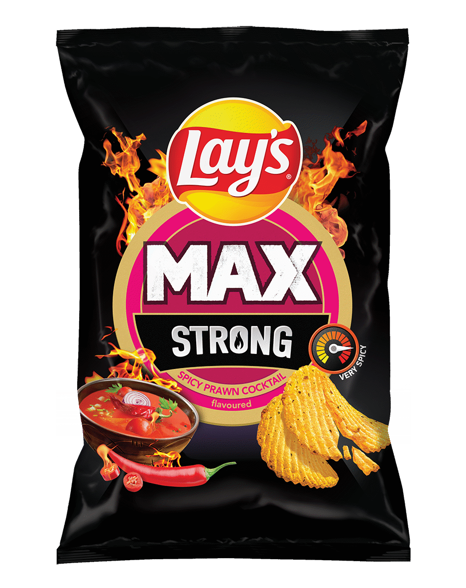 LAYS MAX STRONG SPICY PRAWN COCKTAIL Flavor Potato Chips 120g 4.2oz