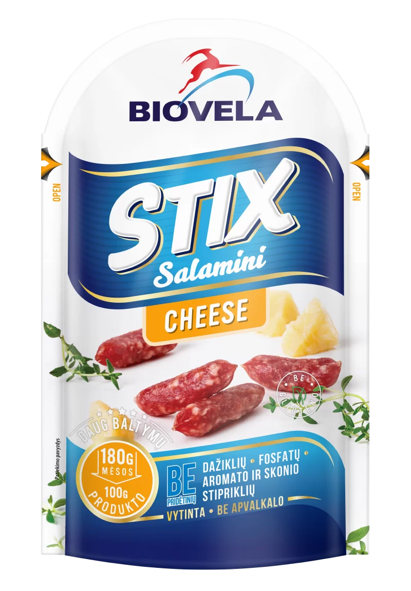 STIX SALAMINI CHEESE Cured Mini Pork Sausages 80g