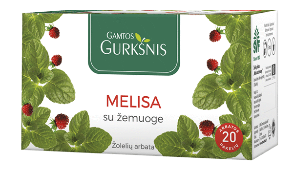 Gamtos Gurkšnis Lemon Balm & Raspberry Herbal Tea 30g