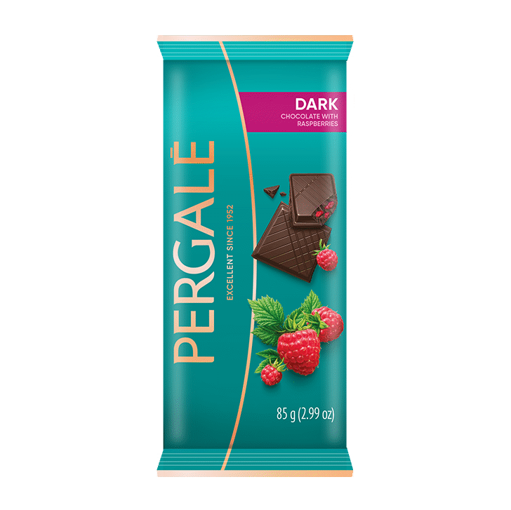 PERGALE Dark Chocolate Bar with Raspberries 85g