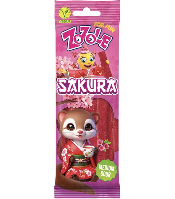 ZOZOLE SAKURA Flavor Medium Sour Gummi Candies 75g