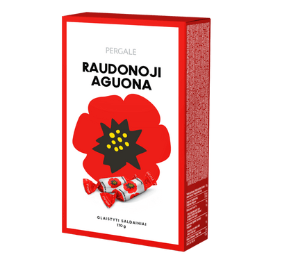 PERGALE RED POPPY Chocolate Candies Box 170g 6oz