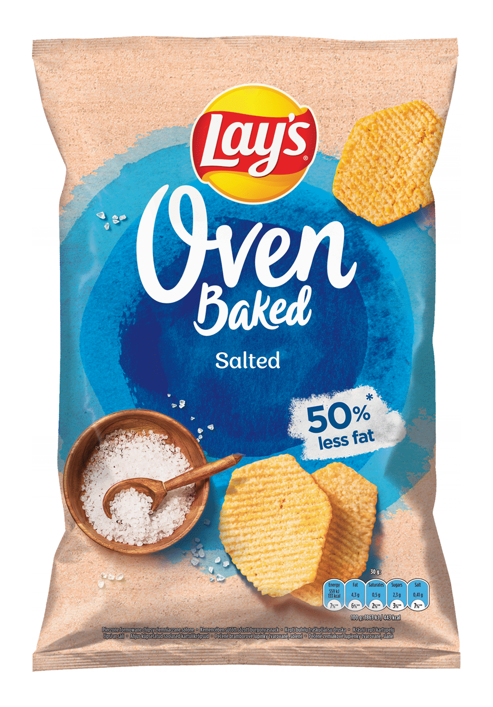 LAYS Oven Baked Salted Potato Chips 110g 3.8oz