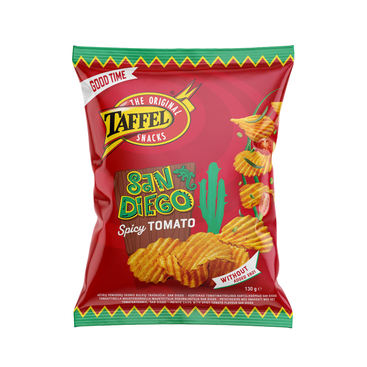 TAFFEL San Diego Spicy Tomato Flavor Potato Chips 130g 4.6oz