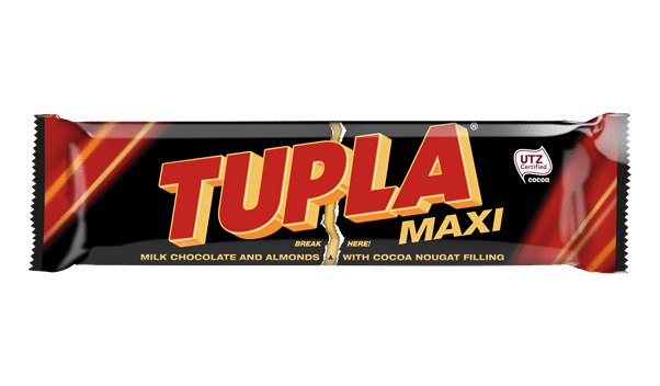 12 TUPLA MAXI Milk Chocolate Bars With Cocoa Nougat Filling 50g 1.76oz
