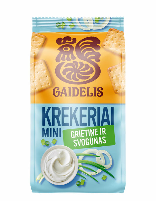 GAIDELIS MINI Sour Cream & Onion Flavor Crackers 72g