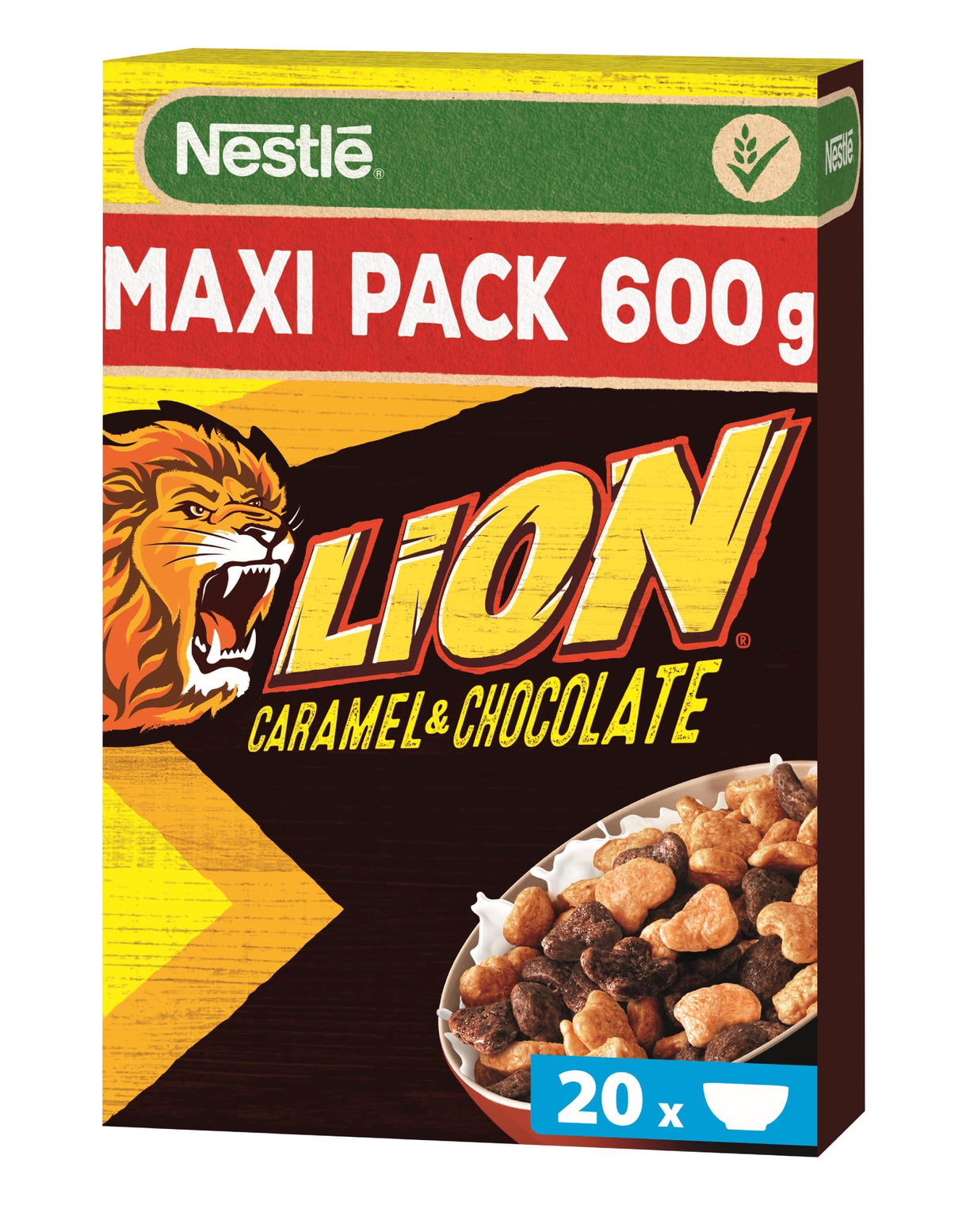 NESTLE LION Caramel & Chocolate Flavor Breakfast Cereal 600g