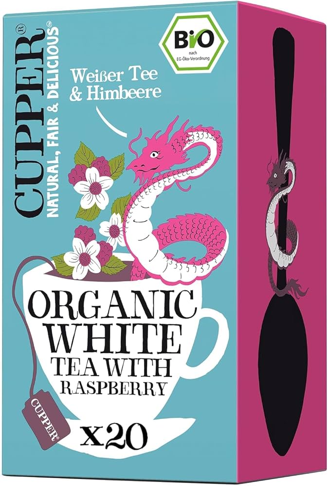 CUPPER Organic Herbal White Tea with Raspberry 34g