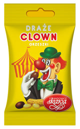 CLOWN Retro Dragee Chocolate Covered Peanuts Candy Bag Skawa 70g 2.5oz