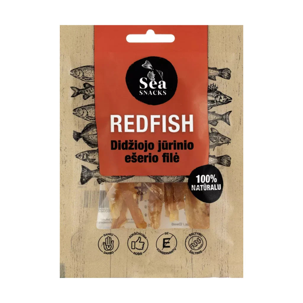 Sea Snacks 100% Natural Redfish Fish Snack 30g