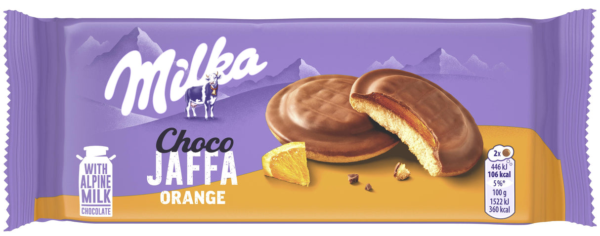 MILKA CHOCO JAFFA Cookies with Orange Jelly Filling 147g 5.2oz