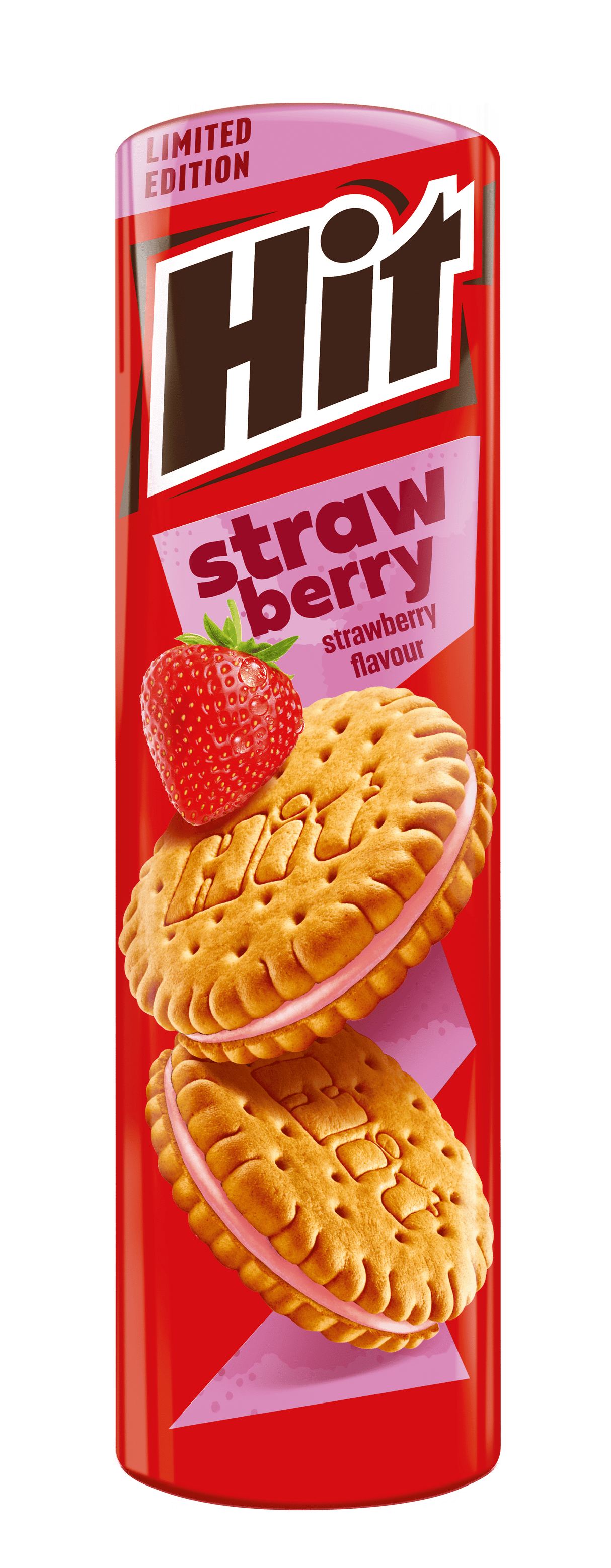 HIT Crunchy Cookies with Strawberry Flavor Filling 220g