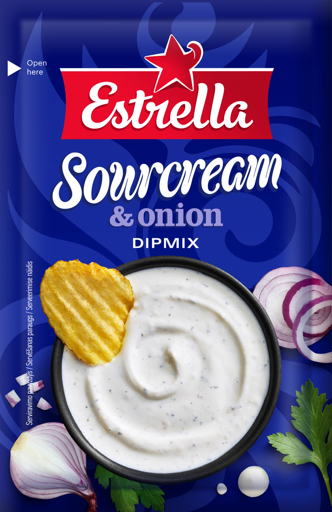ESTRELLA Sourcream & Onion Flavor Dipmix Dipping Sauce Spice Mix for Potato Chips 13g