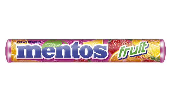 MENTOS FRUIT Flavor Chewy Dragee Candies 37.5g