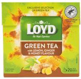 LOYD Green Tea with Lemon, Ginger & Honey Flavor 12 x 40g