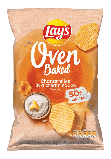 LAYS Oven Baked Chanterelles & Cream Flavor Potato Chips 10 x 110g