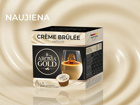 AROMA GOLD CREME BRULEE Flavor Instant Coffee Box Dolce Gusto Capsules 256g