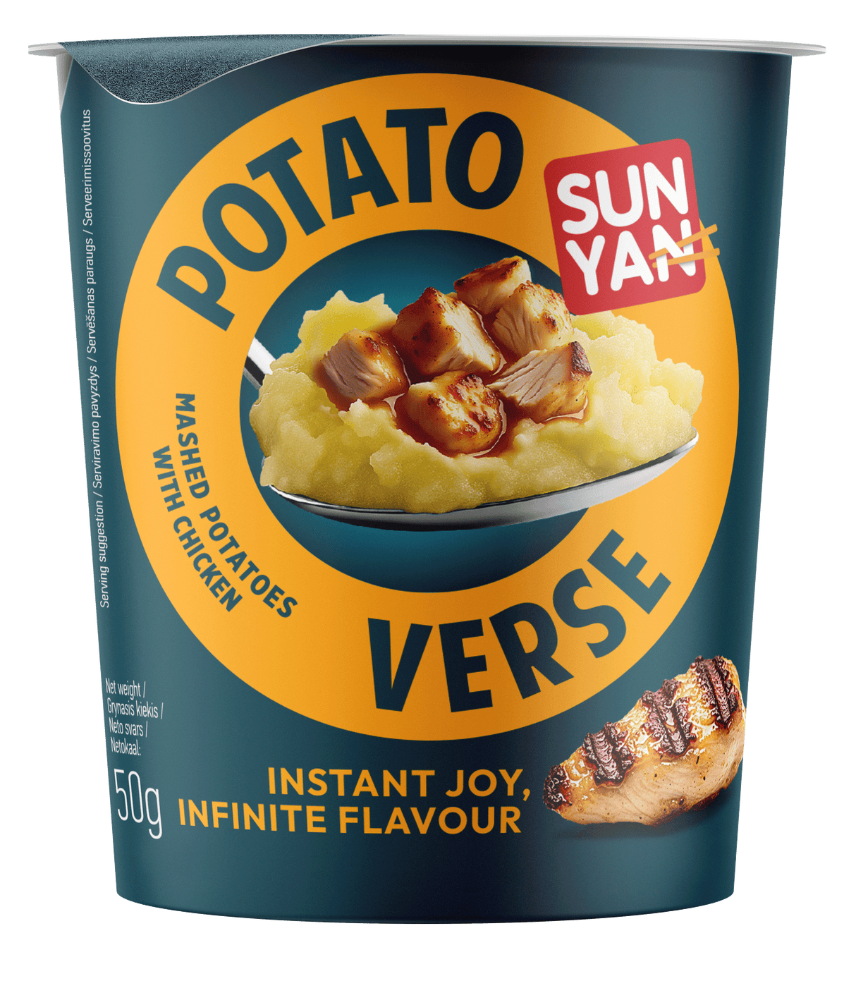 SUN YAN Instant Mashed Potatoes with Chicken 50g 1.7oz