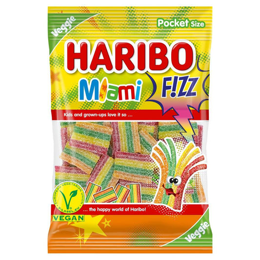 HARIBO MIAMI FIZZ Sugar Coatet Gummi Candy Bag 85g 3oz