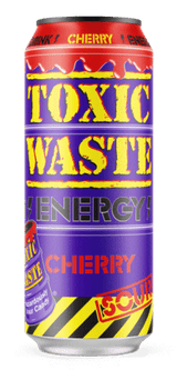 TOXIC WASTE Energy Drink Bundle Sour Cherry, Watermelon, Blue Razz Flavors 3 x 500ml