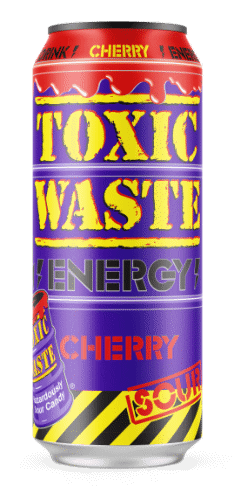 TOXIC WASTE Energy Drink Bundle Sour Cherry, Watermelon, Blue Razz Flavors 3 x 500ml
