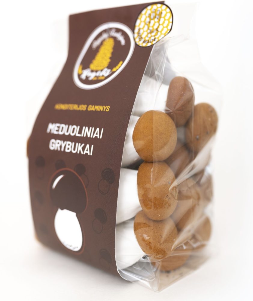 RUGELIS Gingerbread Mushroom Shape Cookies with Sugar Glaze 600g