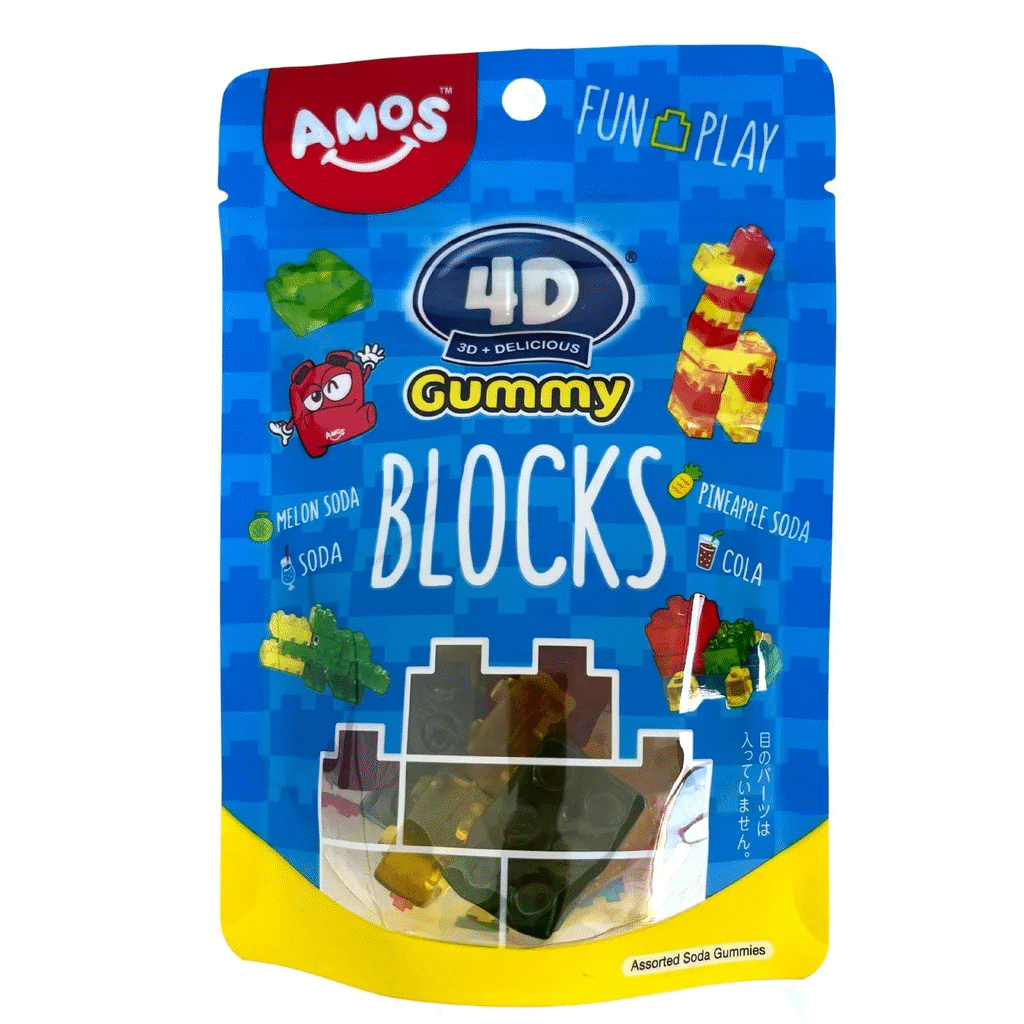 AMOS 4D BLOCKS Gummi Candies 72g