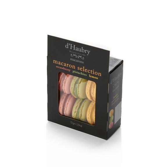 D'HAUBRY Strawberry Pistachio Lemon Macaron Selection Cookies 72g