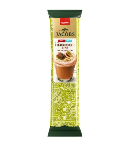 JACOBS DUBAI CHOCOLATE STYLE Instant Coffee Sticks Hot & Cold Drink 120g 4.2oz
