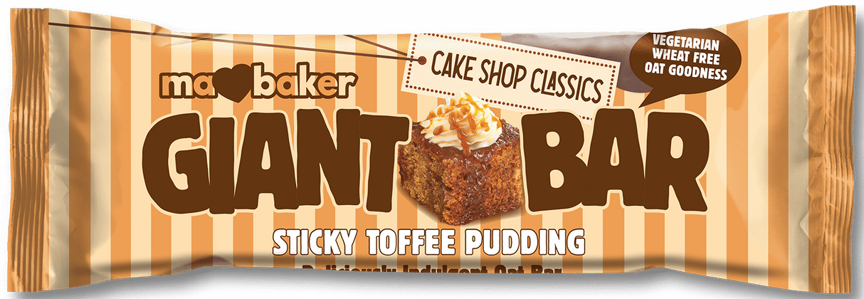 MA BAKER GIANT BAR Sticky Toffee Pudding Flavor Cereal Bar 100g