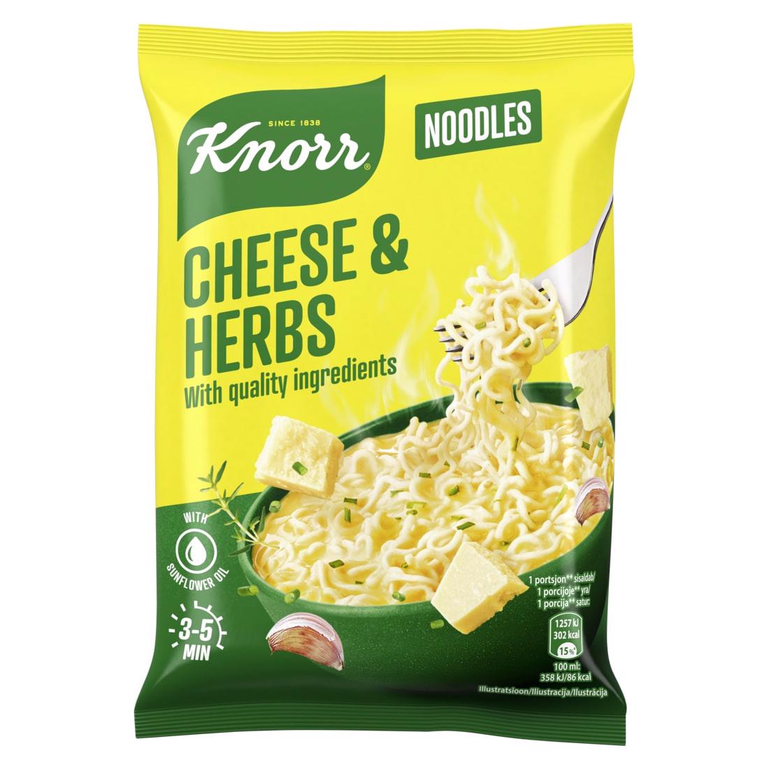 KNORR CHEESE & HERBS Flavor Ramen Pack 61g 2.15oz