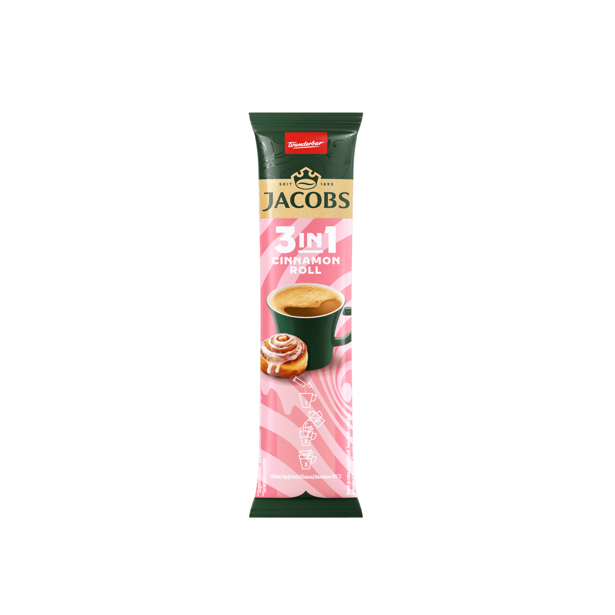 JACOBS 3IN1 CINNAMON ROLL Instant Coffee Stick 11.2g