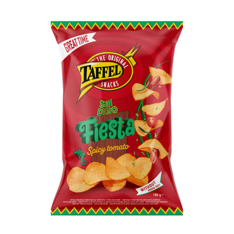 TAFFEL SAN DIEGO FIESTA Spicy Tomato Flavor Potato Chips 8 x 180g