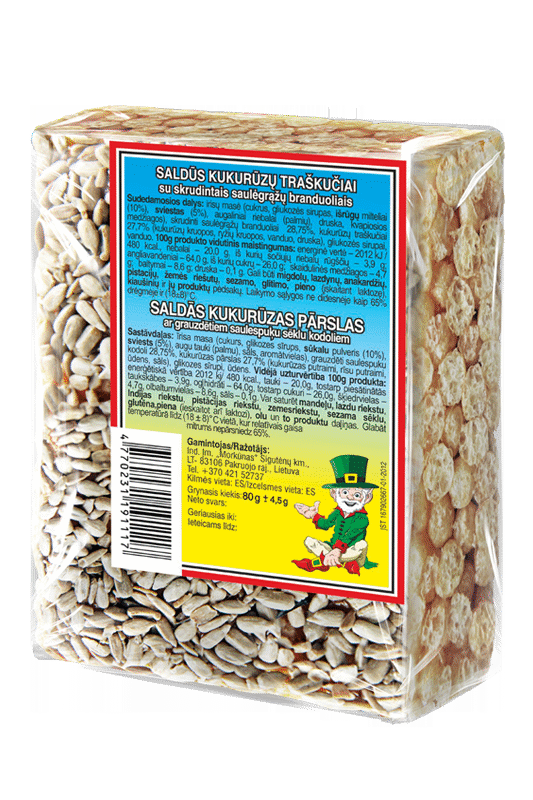 Sweet Corn Brick with Roasted Sunflower Retro Puffed Snacks 80g