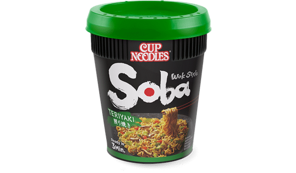 NISSIN CUP NOODLES SOBA Wok-Style Teriyaki Flavor Instant Noodles 90g