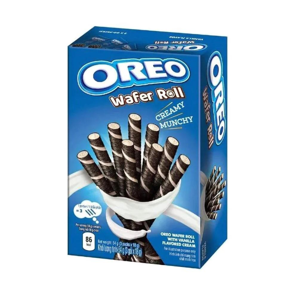 OREO WAFFER ROLL Creamy Vanilla Sticks Cookies 54g