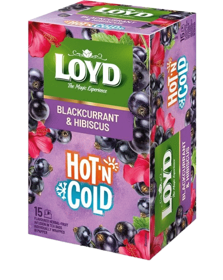 LOYD BLACKCURRANT & HIBISCUS Flavor HOT'n COLD Fruit Tea Box 30g 1.05oz