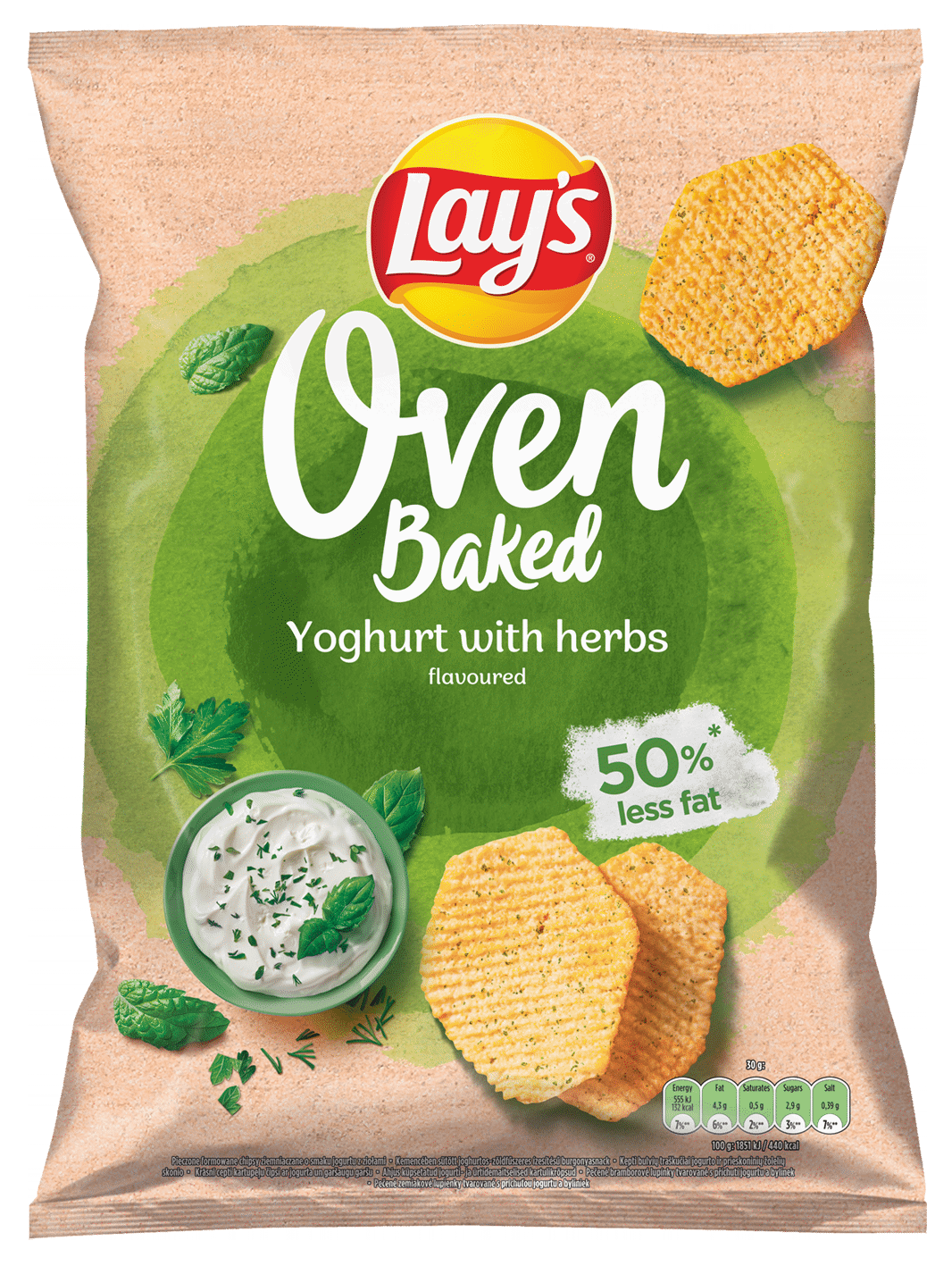 LAYS Oven Baked Yoghurt with Herbs Flavor Potato Chips 180g