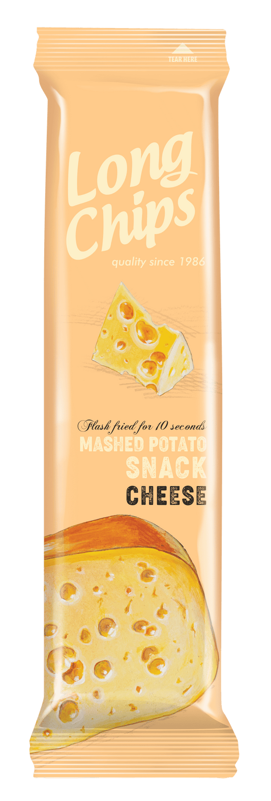 LONG CHIPS CHEESE Flavor Mashed Potato Snack 75g 2.65oz