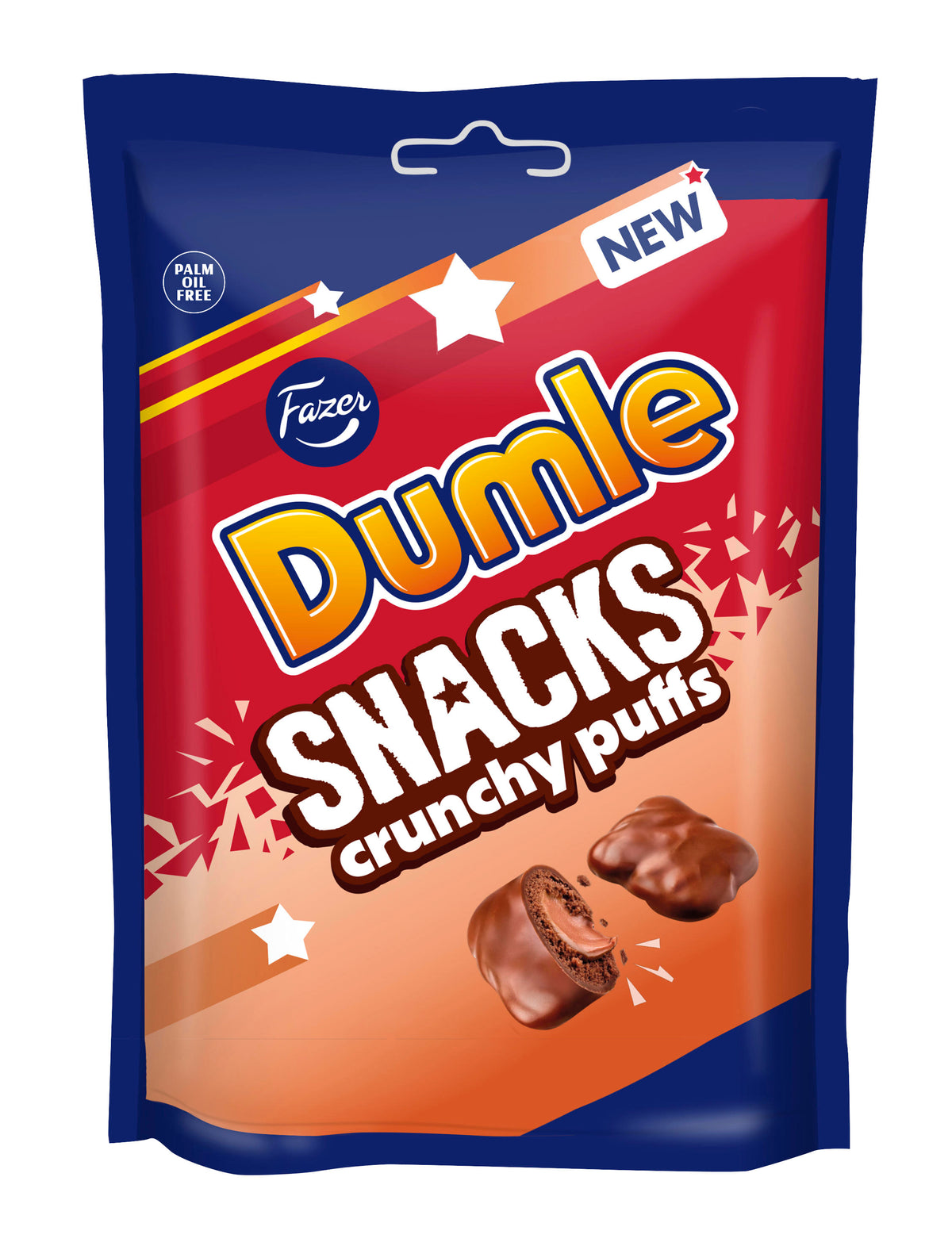 FAZER DUMLE SNACKS Crunchy Puffs Milk Chocolate Candies 100g