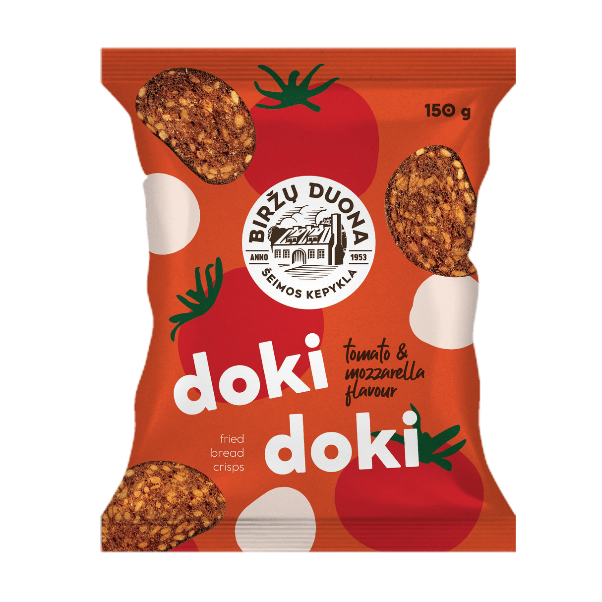 DOKI DOKI Tomato & Mozzarella Flavor Fried Bread Crisps 150g