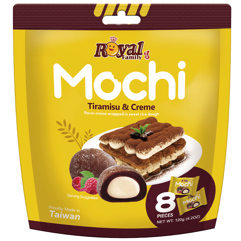 ROYAL FAMILY MOCHI Tiramisu & Creme Flavor 120g 4.2oz