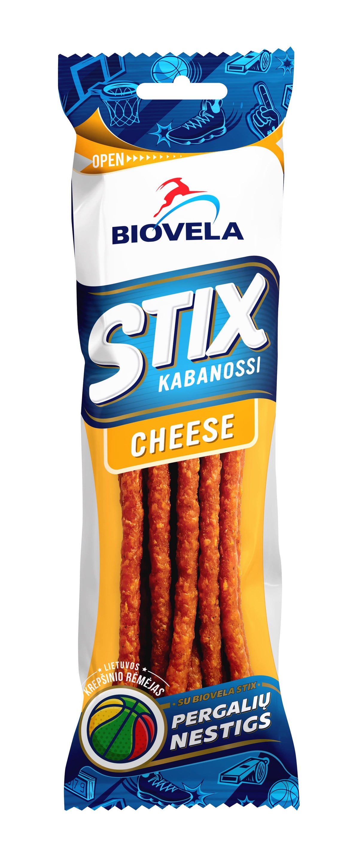 STIX CHEESE Hot Smoked Cabanossi Sticks Sausages 100g
