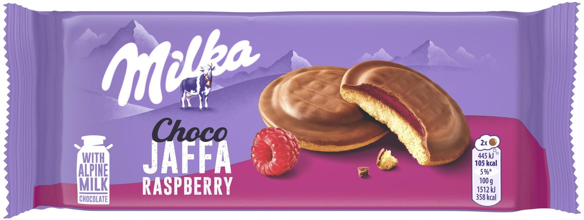 Milka Cookies Raspberry MILKA CHOCO JAFFA Cookies with Raspberry Jelly Filling 147g 5.2oz – Tom ...