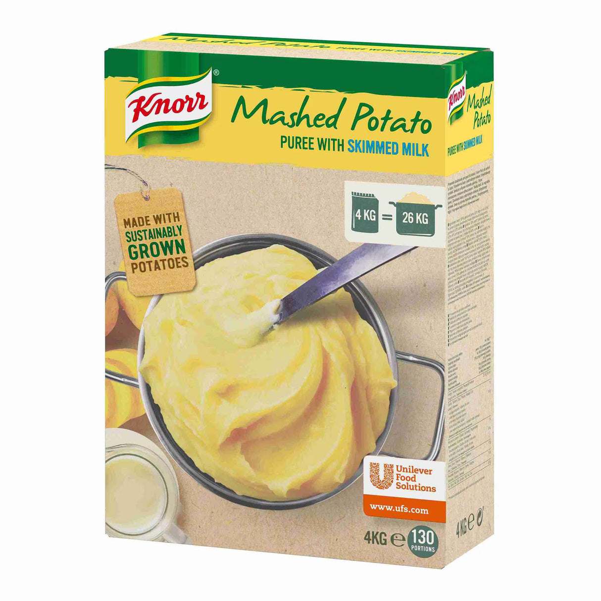 KNORR For Chefs Instant Mashed Potato Puree with Skimmed Milk 4KG (130 portions)