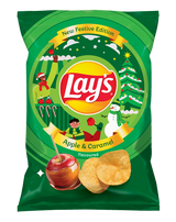 LAYS Potato Chips Bundle CHEESE & CRANBERRY + APPLE & CARAMEL Flavors 130g