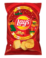 LAYS Potato Chips Bundle CHEESE & CRANBERRY + APPLE & CARAMEL Flavors 130g